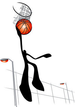 Basketball shadow man