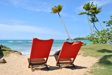 chairs in a beach