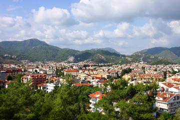 Naklejka premium The popular resort city of Marmaris in Turkey