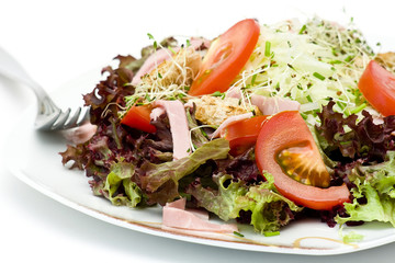 appetizing healthy salad on a plate
