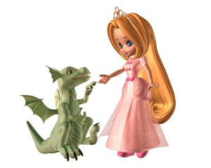 Princesse Toon et bébé dragon