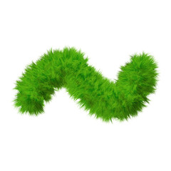 High resolution conceptual grass symbol isolated on white