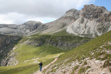 Fototapeta na wymiar Massive Dolomiti's sculpture come back Puez