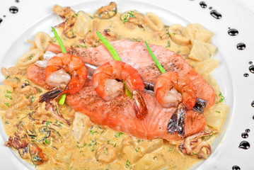 Salmon fish and seafood