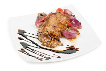 beef steak with vegetable