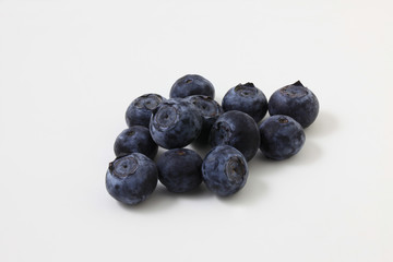 Blueberries on White Background