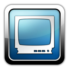 Glossy Square Icon "Television"