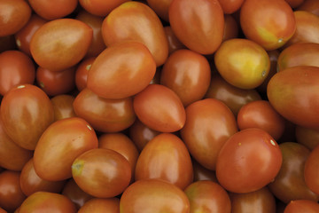 A background of ripe red tomatos