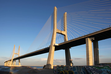 Obraz premium Ponte Vasco da Gama in Lisboa (Portugal)