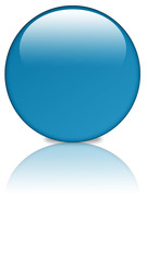 Basic Button blue mirror