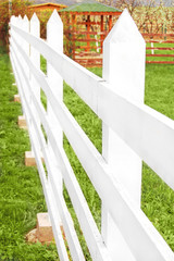 white fence
