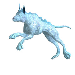 Fototapeta premium bizarre alien dog.3D rendering with clipping path and shadow ove