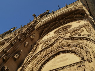 Detalle del pórtico de la Catedral Nueva de Salamanca