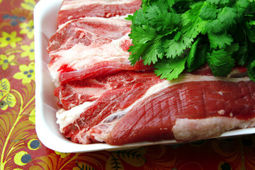 fresh raw ribs