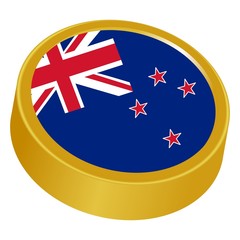 3d button in colors of New Zealand