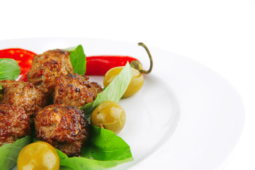 roasted cutlets on basil