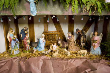 crib, church in Outines, Champagne, France