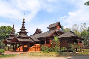 Fototapeta na wymiar north region Thailand architechture style