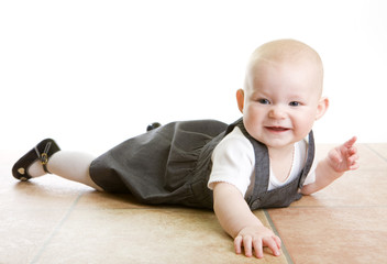 Naklejka premium lying down baby