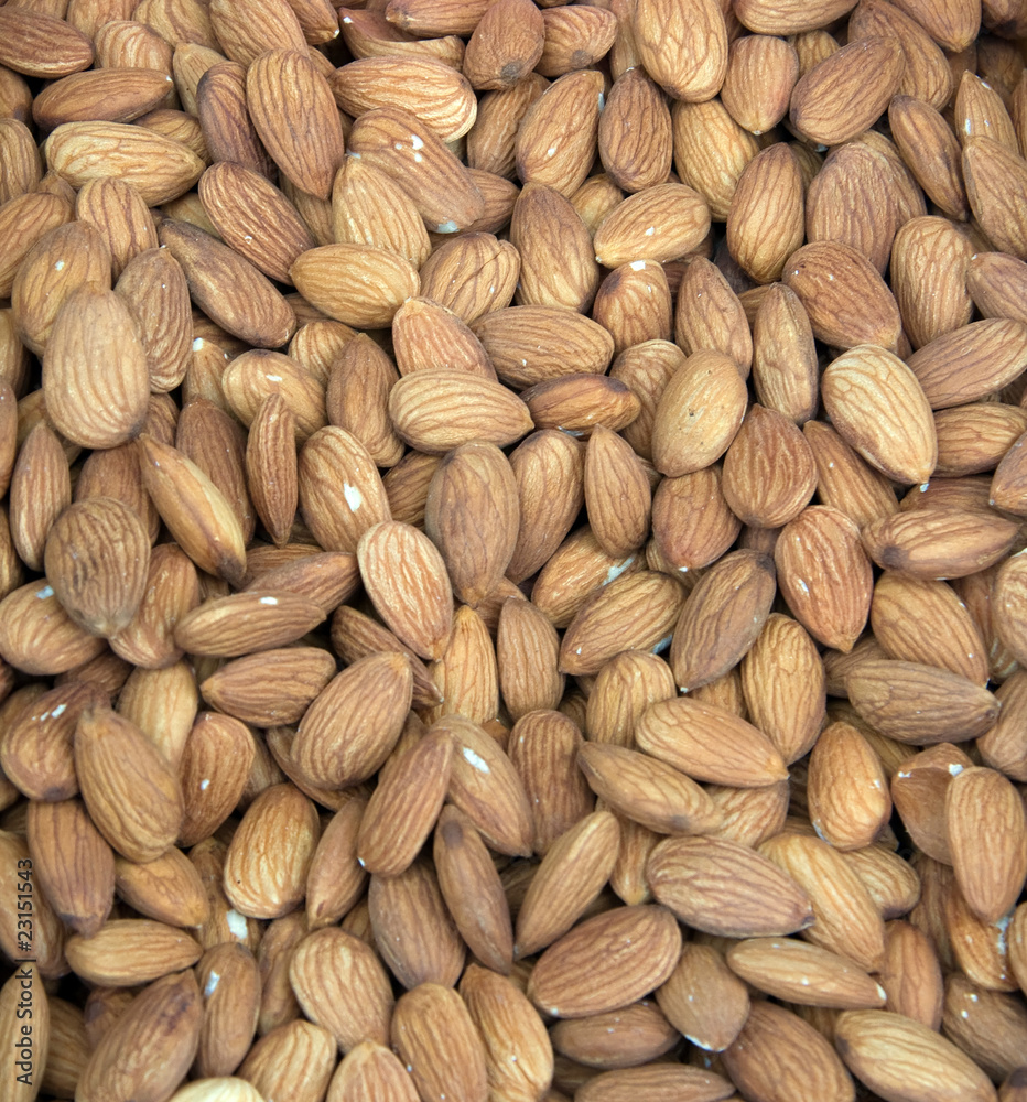 Wall mural heap of almonds