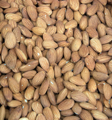 Heap of almonds
