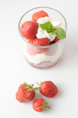 Strawberries with whipped cream