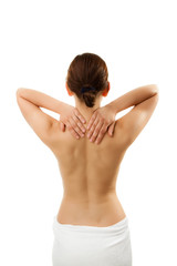 Obraz premium Woman massaging pain back