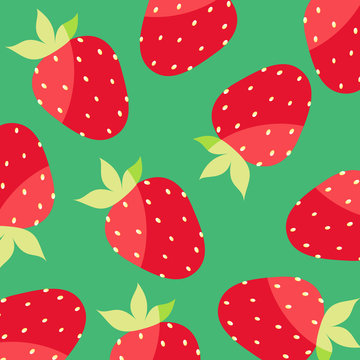 Seamless wallpaper with strawberries