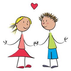 2 enfants amoureux