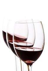 glasses of red wine