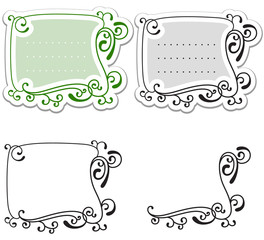 Set of floral frames