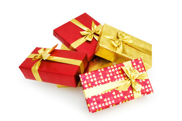 Gift box isolated on the white background