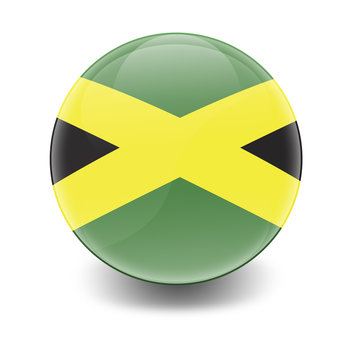 Esfera brillante con bandera Jamaica