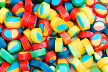 Background made of colourful sweets