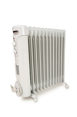 Oil radiator isolated on the white background