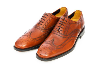 Male shoes isolated on the white background