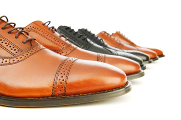 Male shoes isolated on the white background