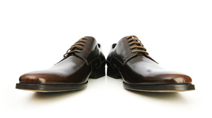 Male shoes isolated on the white background