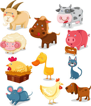 Farm animals set