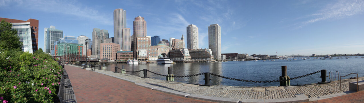 Boston Harbor Skyline Panorama