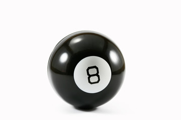eight ball on white background