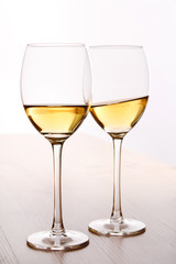 Glasses of white wine