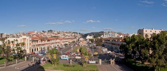 Panoramic view of Antananarivo, the capital of Madagascar - obrazy, fototapety, plakaty