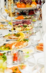 served table