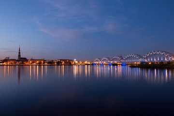Panorama of night city