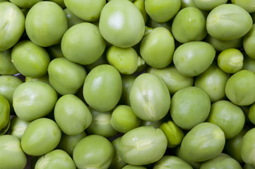 Fresh green peas.