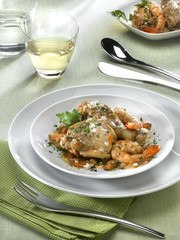 poulet aux crevettes