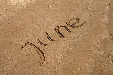 Text on the sand