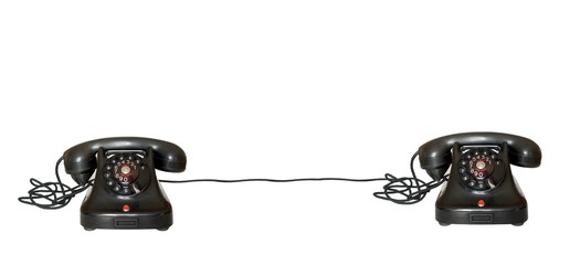 two telephones