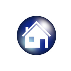 home blue button in vector format